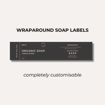 Wrap Around Candle Label- Set 10 (8 Per sheet)