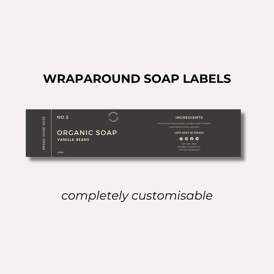 Wrap Around Candle Label- Set 10 (8 Per sheet)