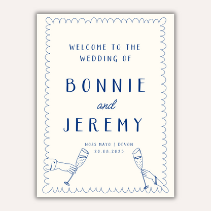 'Welcome To The Wedding Of' Bonnie Blue Collection