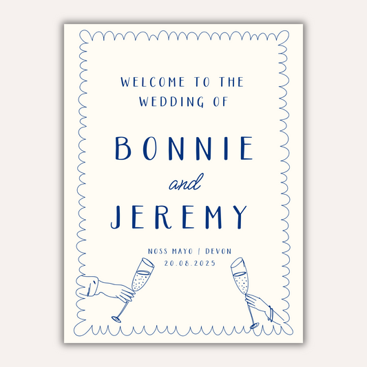 'Welcome To The Wedding Of' Bonnie Blue Collection