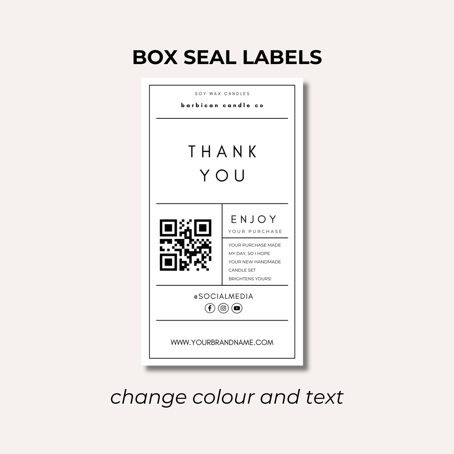 Box Seal Labels- Design 1