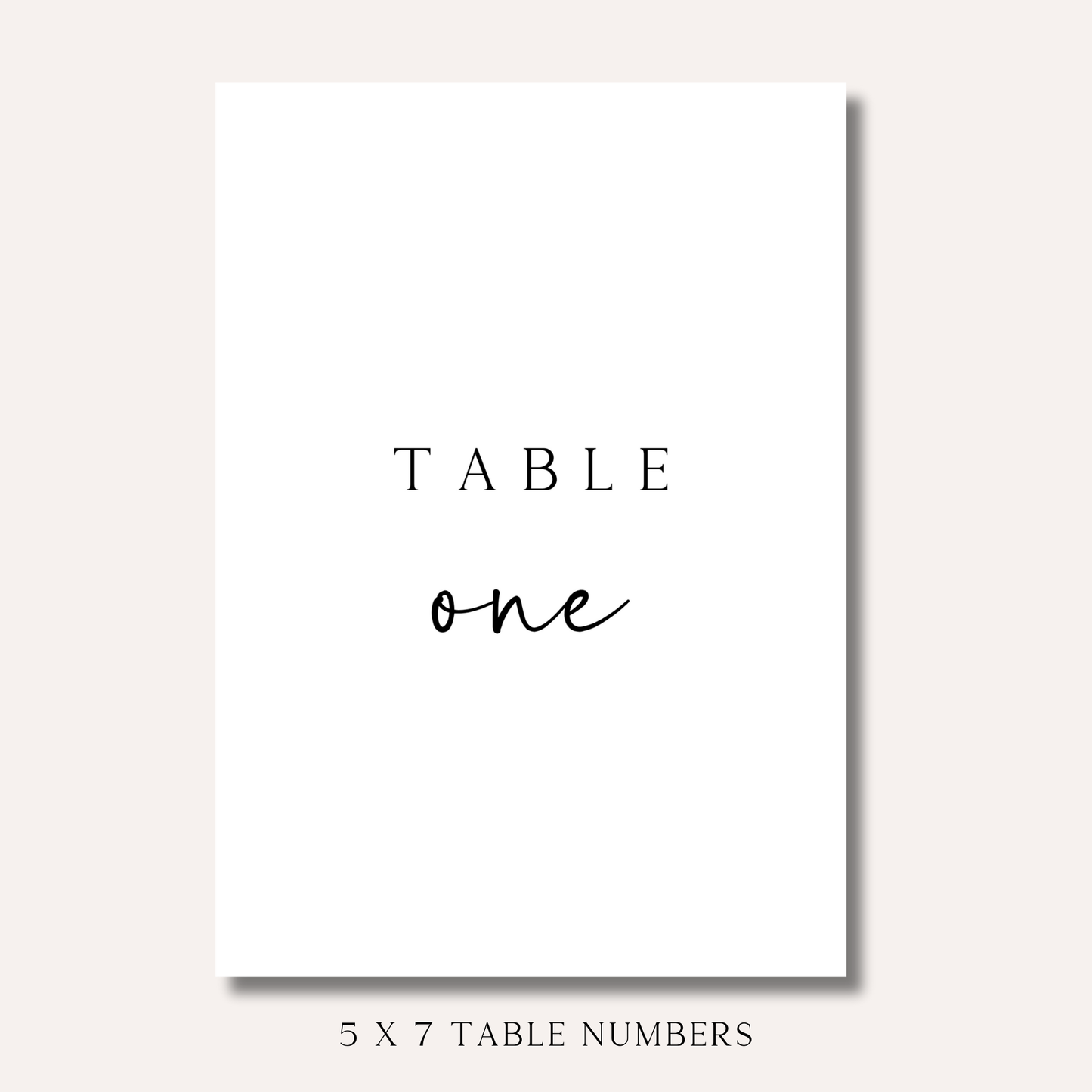 Table Numbers- Minimalistic Style #9