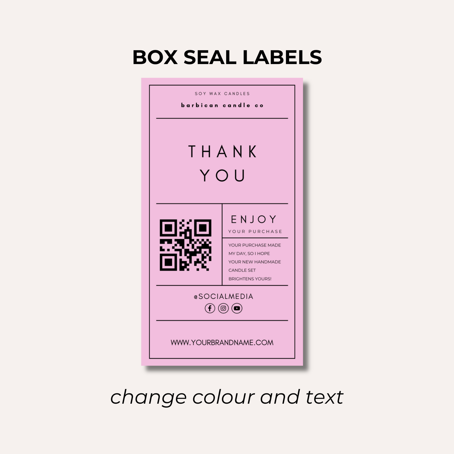 Box Seal Labels- Design 1