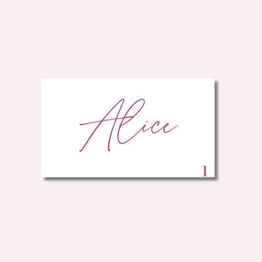 Alice Place Card