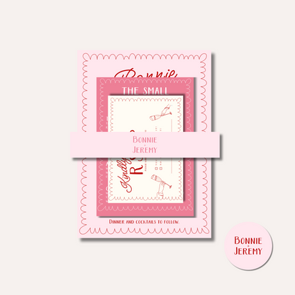 Bonnie Pink Wedding Invitation Suite