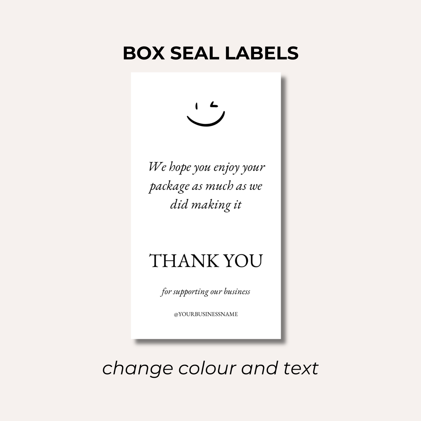 Box Seal Labels- Design 3