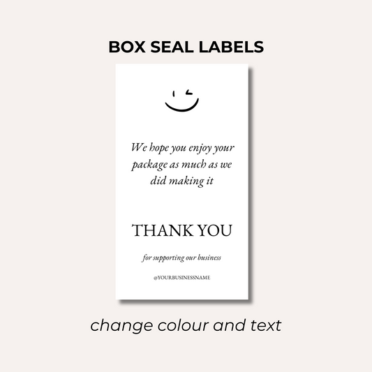 Box Seal Labels- Design 3
