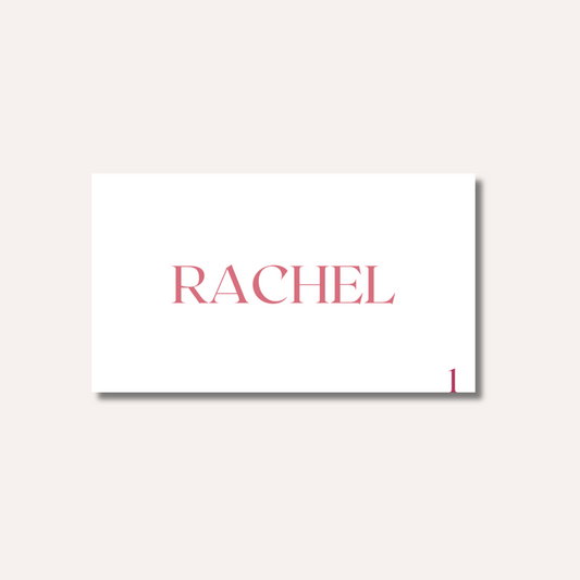Rachel Place Card