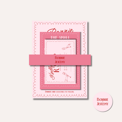 Bonnie Pink Wedding Invitation Suite