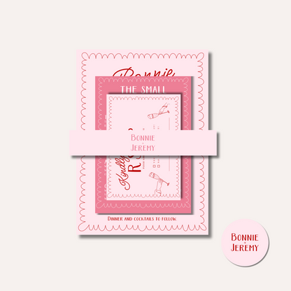 Bonnie Pink Wedding Invitation Suite