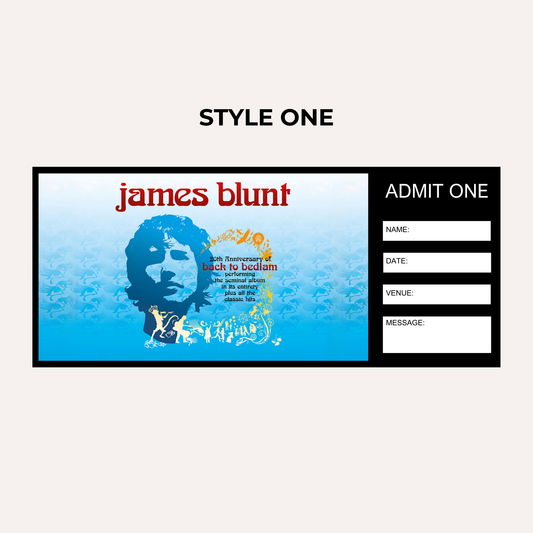 Concert Gifting Experience- James Blunt, Back To Bedlam 30th Anniversary Tour