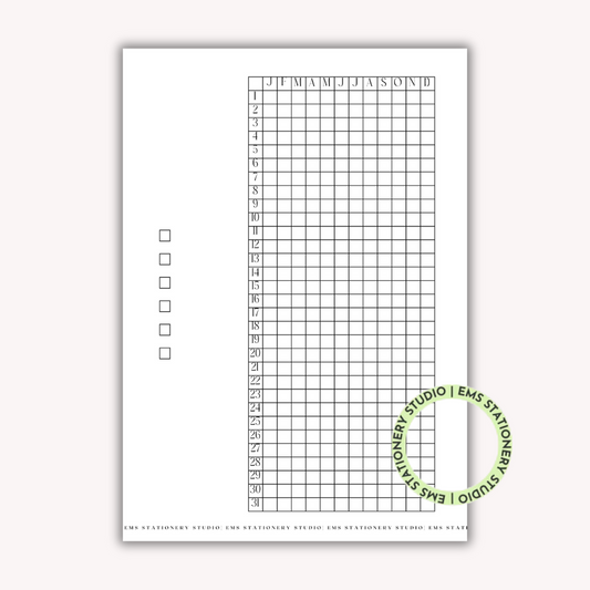 Blank A Year of Journal Inserts **Digital Download**