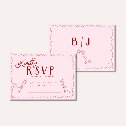 Bonnie Pink Wedding Invitation Suite