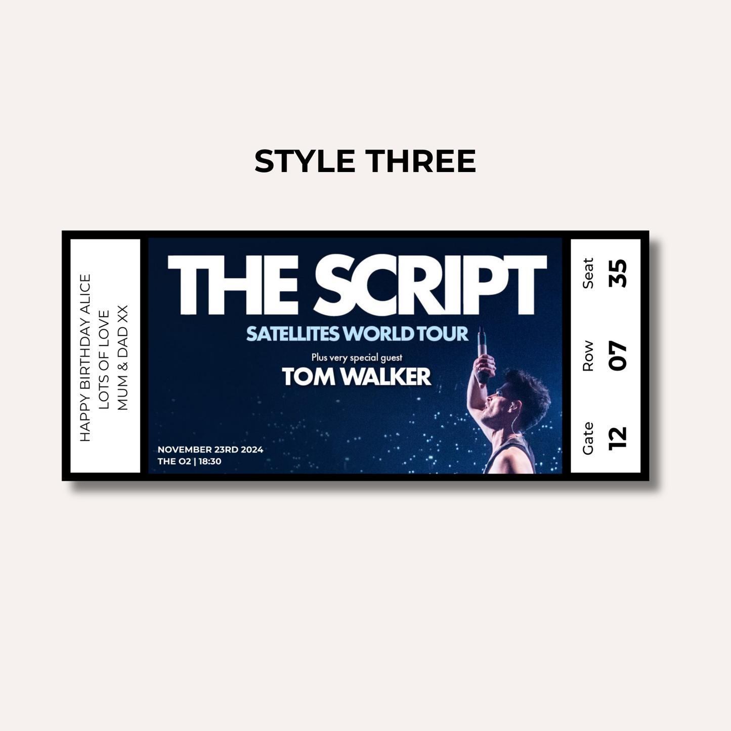 Concert Gifting Experience- The Script, Satellites World Tour