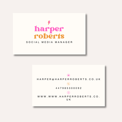 Minimalistic Retro Business Cards