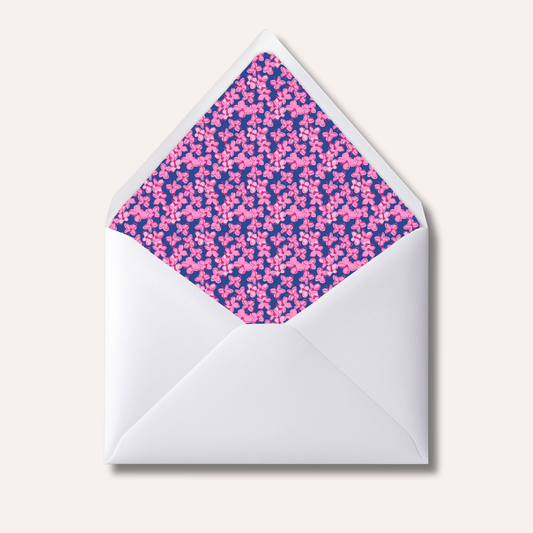 Envelope Liner: Pink & Navy Floral