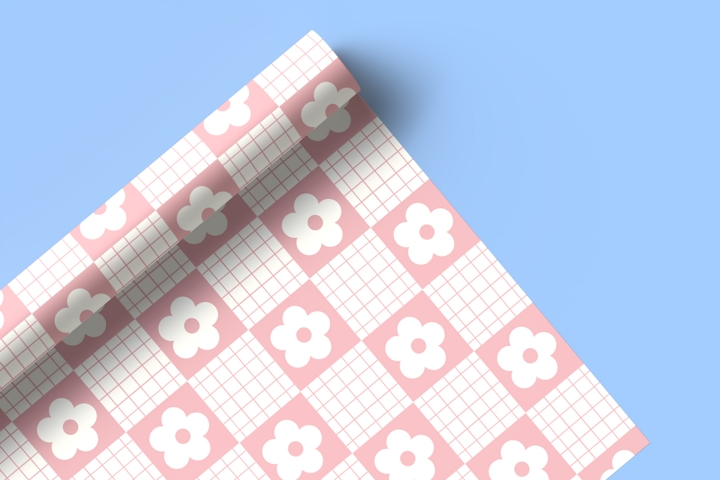 Pink Floral Squares