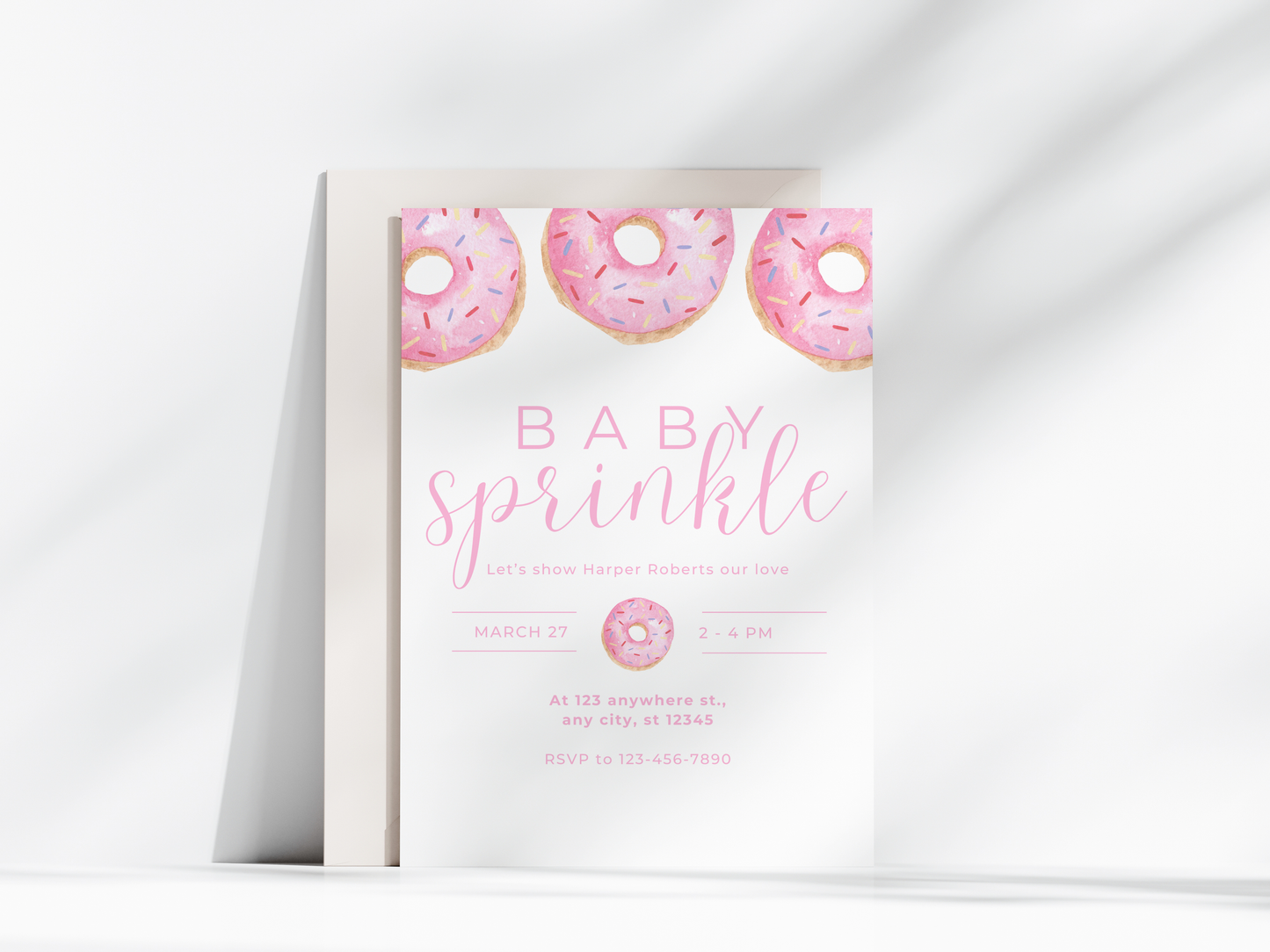 Pink Donut Invitation