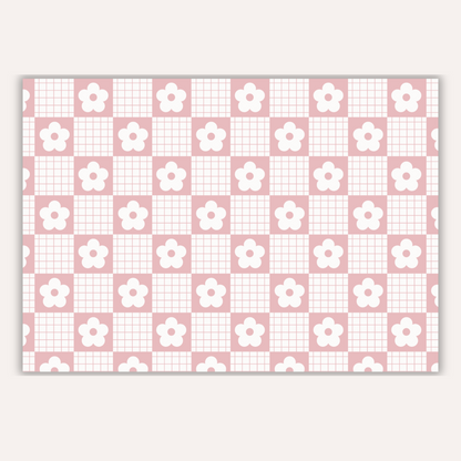 Pink Floral Squares