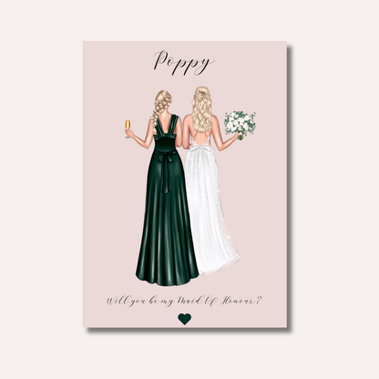 Clip Art Will You Be My Bridesmaid Card