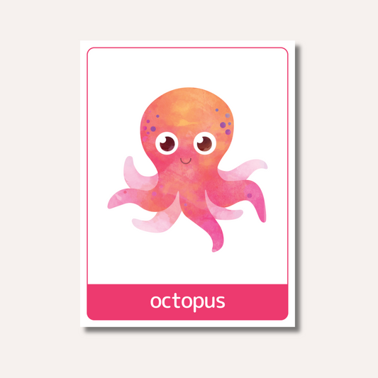 Flash Cards: Sea Animals x18