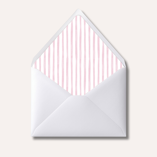 Envelope Liner: Pink Stripes