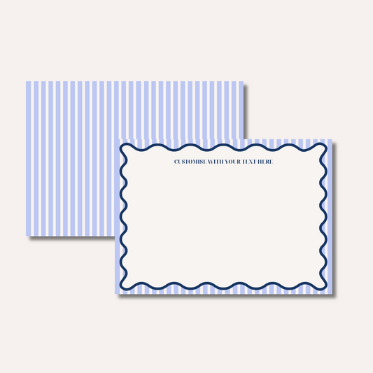 A6 Notecard- Blue Stripe