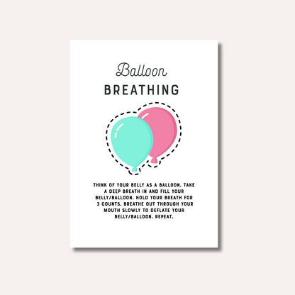20 x Breathing Exercises Cards