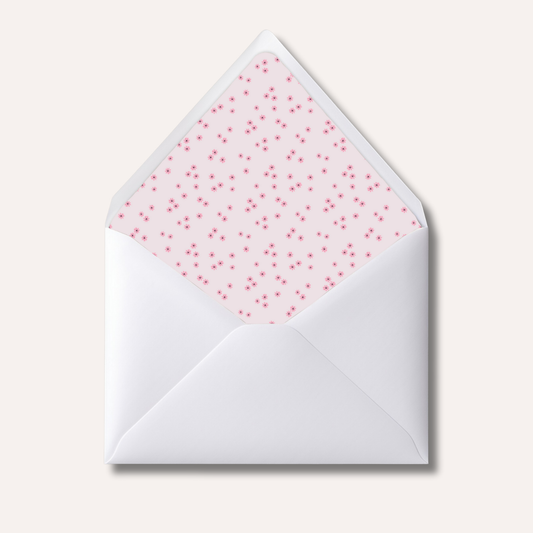 Envelope Liner: Pink Mini Florals