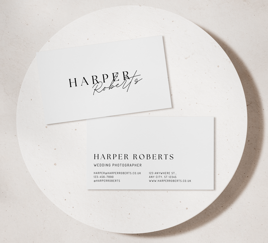 Modern Calligraphy Business Cards