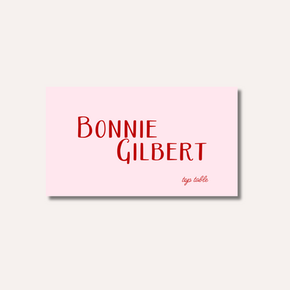 Bonnie Pink Place Card