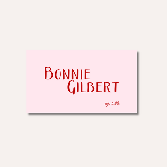 Bonnie Pink Place Card