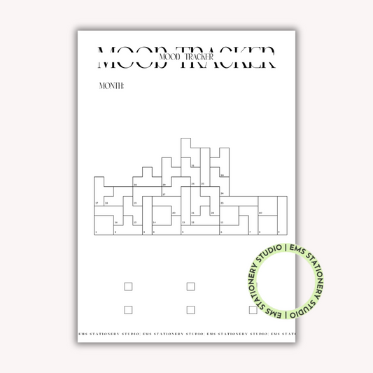 Tetris Monthly Mood Tracker Journal Inserts **Digital Download**