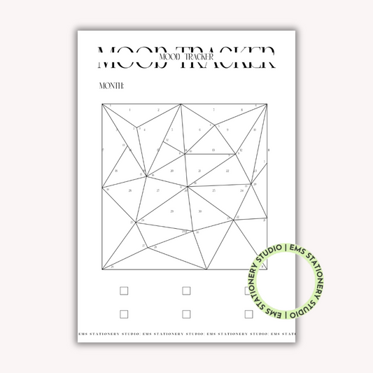 Abstract Monthly Mood Tracker Journal Inserts **Digital Download**