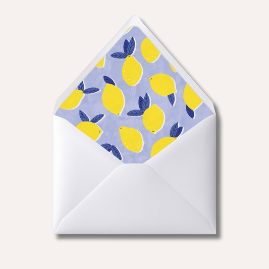 Envelope Liner: Lemon