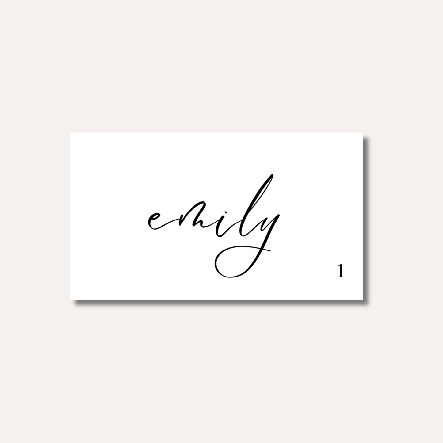 Script Style 2 Place Card