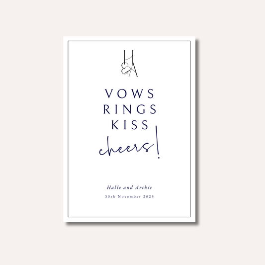 Vows Rings Kiss Cheers!