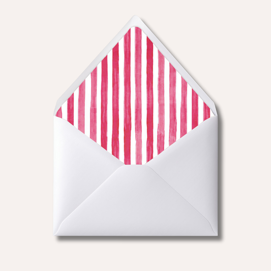 Envelope Liner: Fuchsia Stripes
