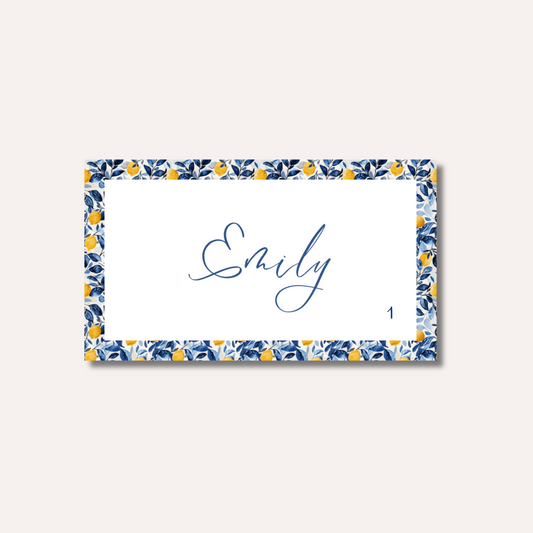 Mediterranean Border Place Card