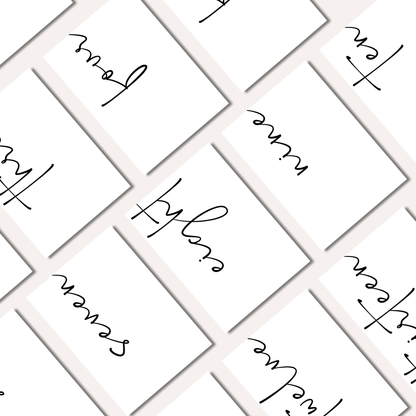 Table Numbers- Minimalistic Style #1