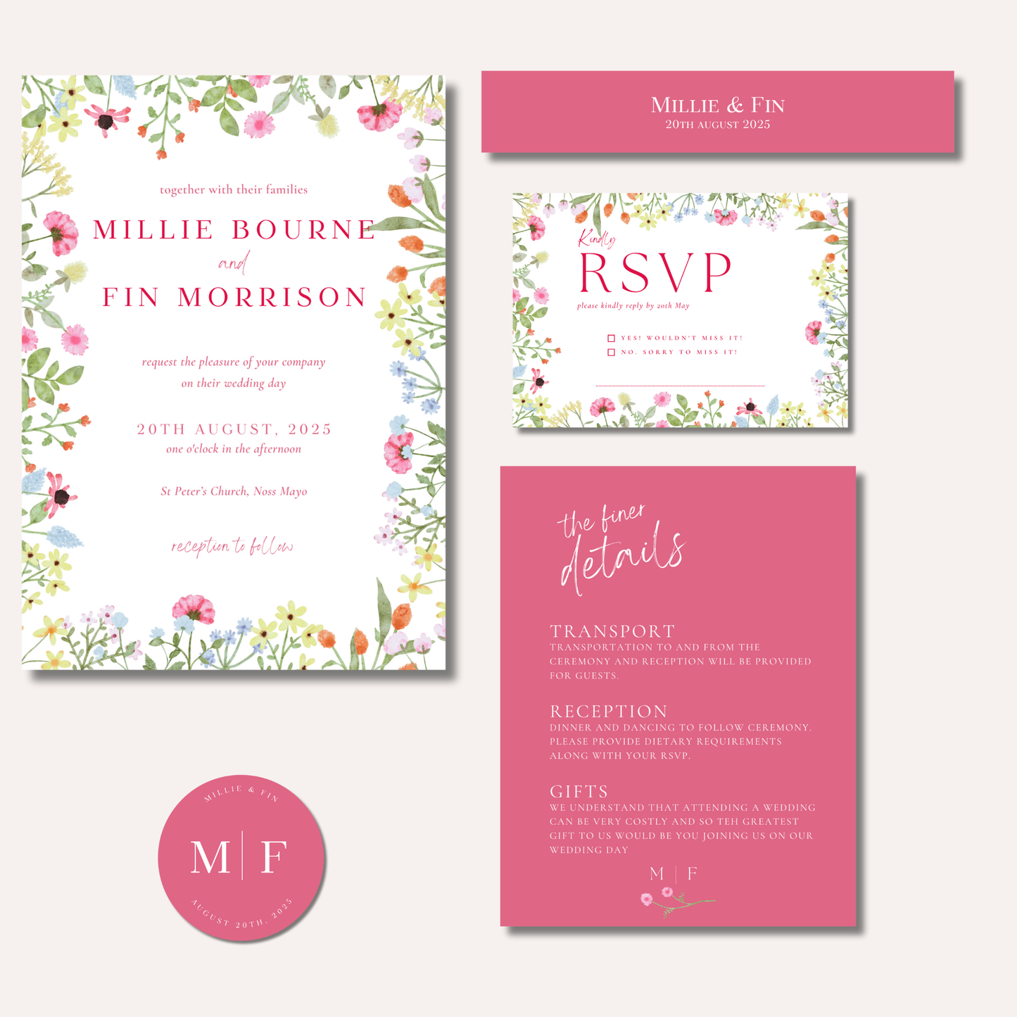 Millie Wedding Invitation Suite