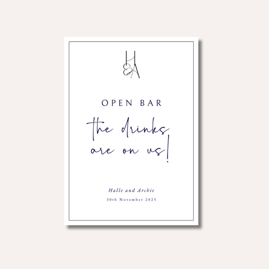 Open Bar The Drinks Are On Us!