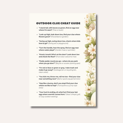 Easter Egg Hunt Cards