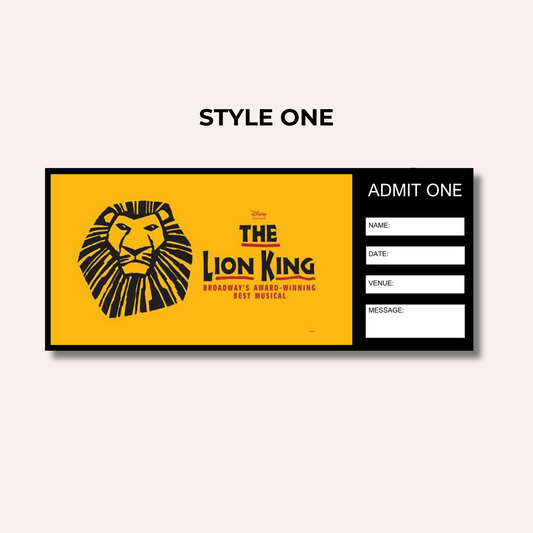 Theatre Gifting Experience- The Lion King