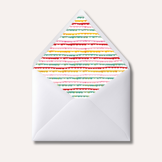 Envelope Liner: Rainbow Loops
