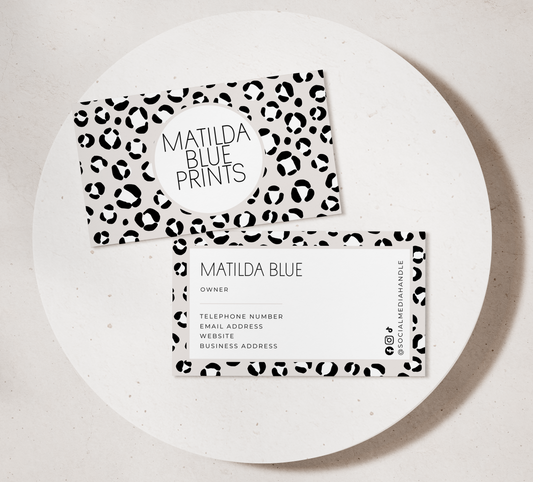 Leopard Print Business Cards
