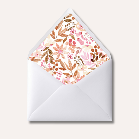 Envelope Liner: Autumnal Florals