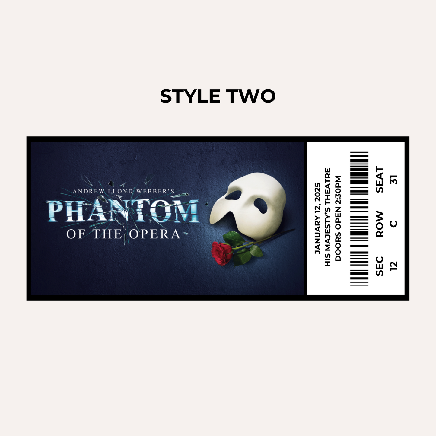 Theatre Gifting Experience- Phantom of The Opera