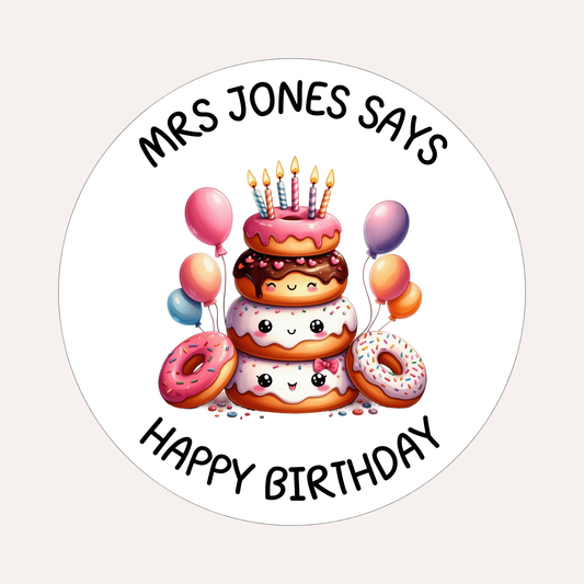 Happy Birthday- Donut Tower