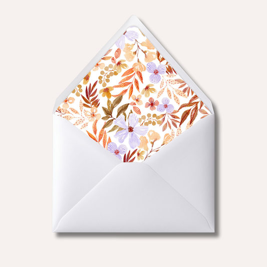 Envelope Liner: Autumnal Florals